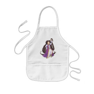 Black Rapunzel Princess with Twists girls apron