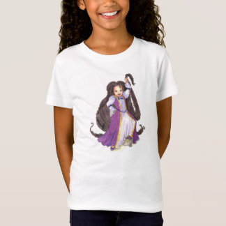Black Rapunzel with Twists Girls tshirt