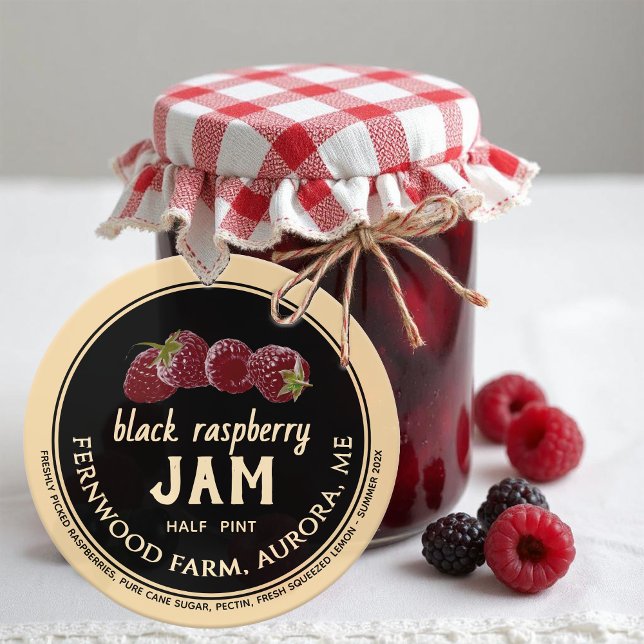 Black Raspberry Jam Classic Round Sticker (Creator Uploaded)