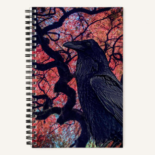 Black Raven and Gnarly Japanese Maple Notebook