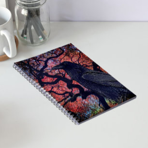 Black Raven and Gnarly Japanese Maple Notebook