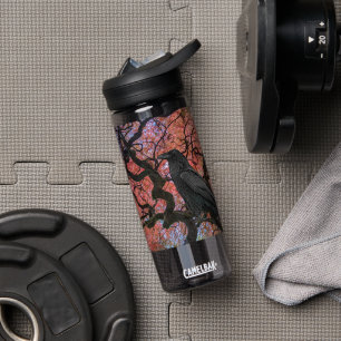 Black Raven and Gnarly Japanese Maple Tree Water Bottle