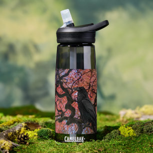 Black Raven and Gnarly Japanese Maple Water Bottle