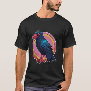 Black Raven Bird Graphic For Gothic Kids Women Men T-Shirt