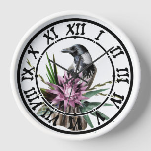 Black Raven Clock