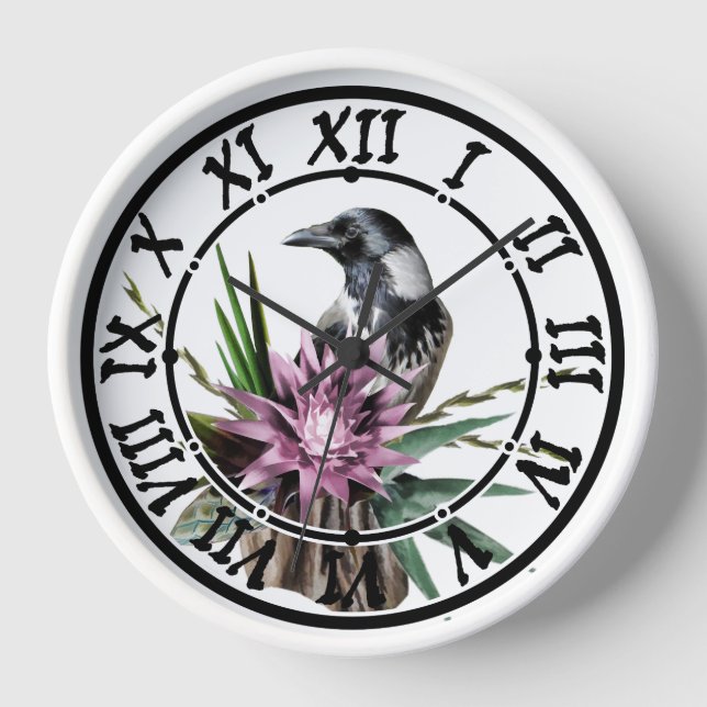 Black Raven Clock (Front)