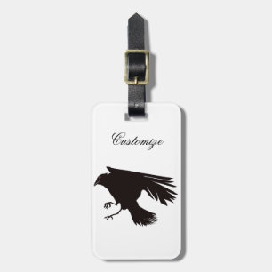 Black Raven Flying Thunder_Cove Luggage Tag
