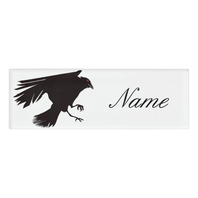Black Raven Flying Thunder_Cove Name Tag (Front)