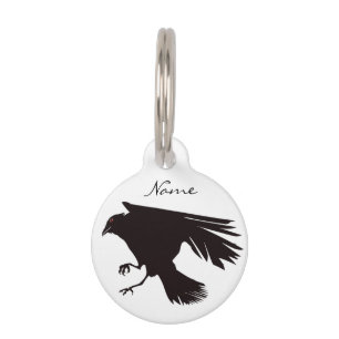 Black Raven Flying Thunder_Cove Pet Tag