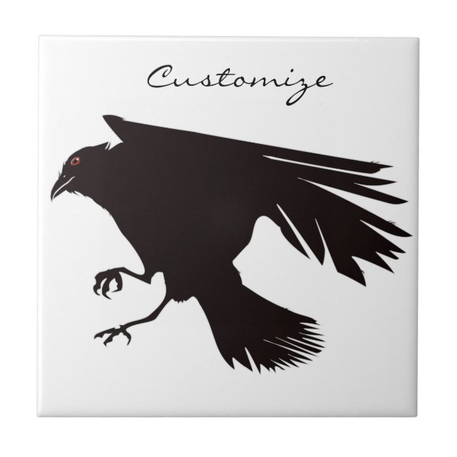 Black Raven Flying Thunder_Cove Tile (Front)