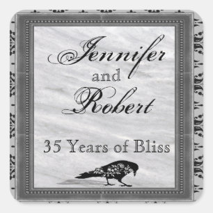 Black Raven Gothic Frame Envelope Seal