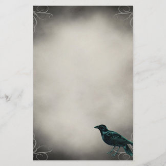 Black Raven Gothic Stationery