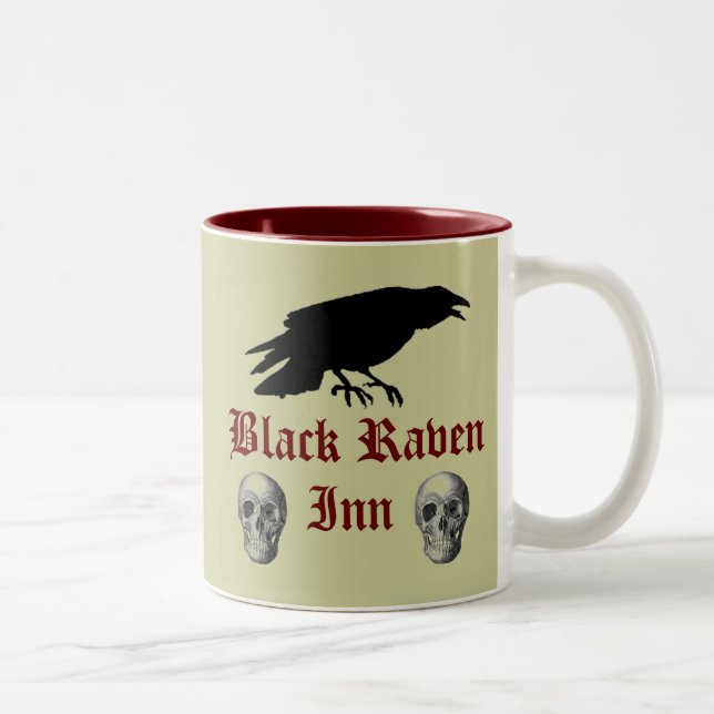 Black Raven II Two-Tone Coffee Mug (Right)