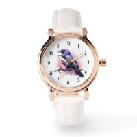 Black Raven on a Branch Illustration