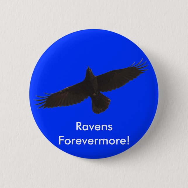Black Raven Series 6 Cm Round Badge (Front)