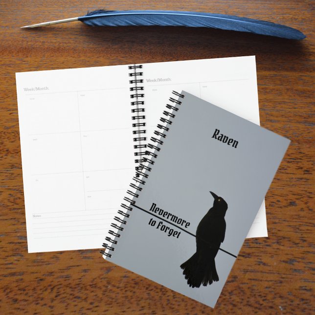 Black Raven Silhouette Nevermore to Forget Gothic Planner (Creator Uploaded)