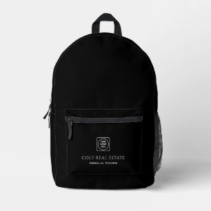 Black Real Estate Backpack   Custom Realtor 