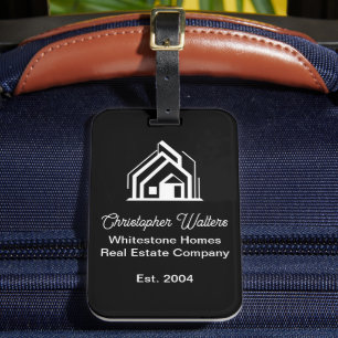 Black Real Estate Company Customised Realtor Luggage Tag