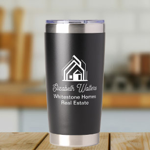 Black Real Estate Company Personalized Realtor Insulated Tumbler