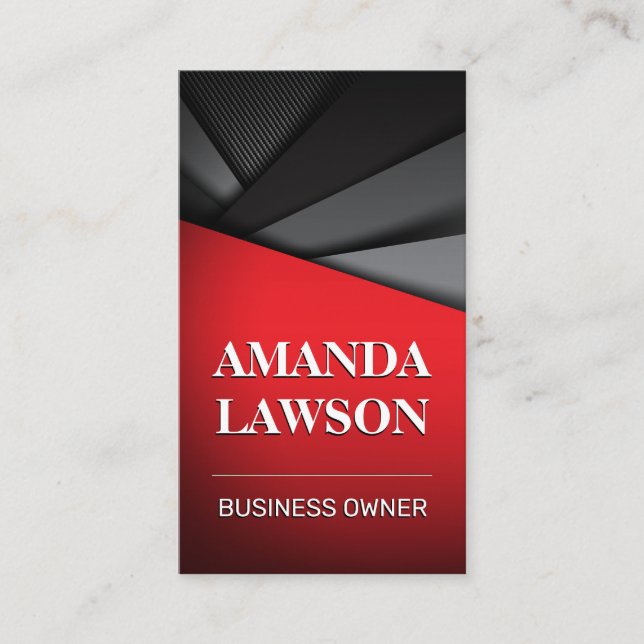 Black Red | Abstract Panels Appointment Card (Front)