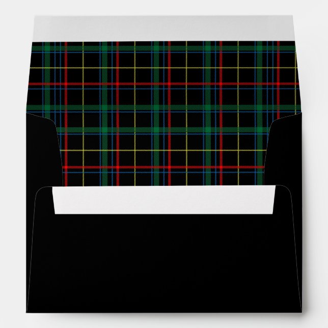 Black, Red and Green Tartan Envelope (Back (Bottom))