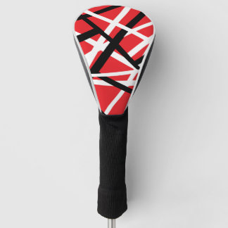 Black, Red, and White Graphic  Golf Head Cover