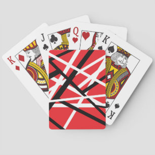 Black, Red, and White Graphic Playing Cards
