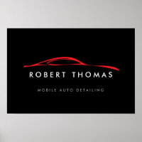 Black/Red Auto Detail/Repair Logo Download