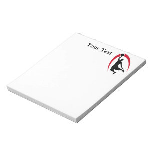 Black Red Basketball Notepad