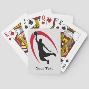 Black Red Basketball Player Playing Cards