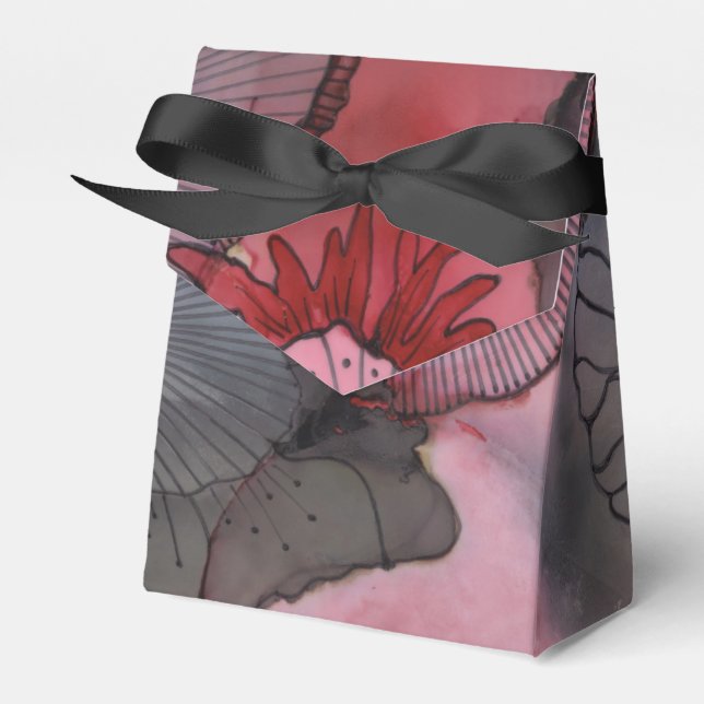 Black Red Berry Favour Box (Front Side)