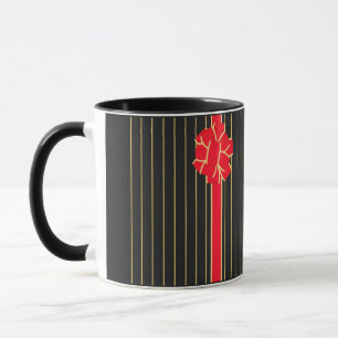 Black & Red Bow Mug