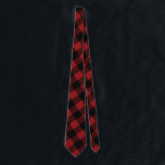 Black Red Buffalo Plaid Check Neck Tie Elergant<br><div class="desc">Black Red Plaid Checked MIGNED Design Necktie</div>