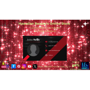 Black & Red Business Cards 37 Pack of 100