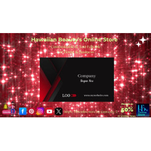 Black & Red Business Cards 41 Pack of 100