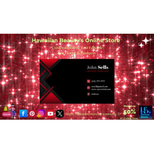 Black & Red Business Cards 43 Pack of 100