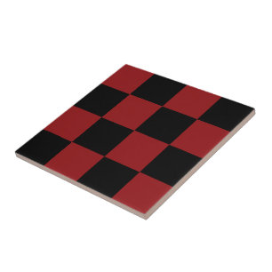 Black & Red Checked Tile