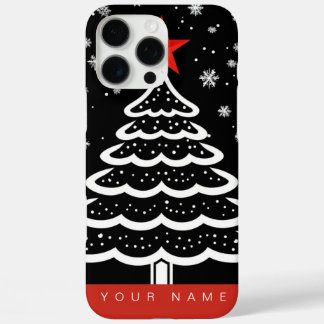Black & Red Christmas iPhone 16 Pro Max Case