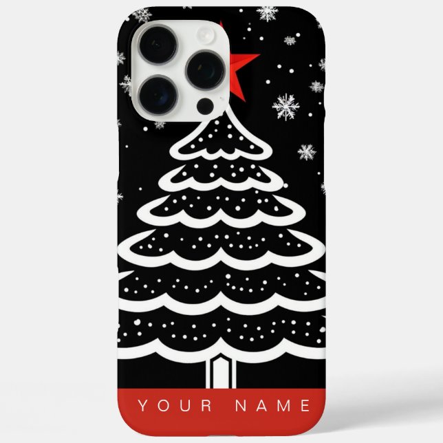 Black & Red Christmas Case-Mate iPhone Case (Back)