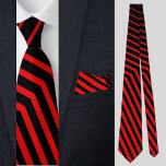 Black Red Colourful Striped   Tie<br><div class="desc">Black Red Colourful Striped neck tie.</div>