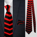 Black Red Colourful Striped   Tie<br><div class="desc">Black Red Colourful Striped neck tie.</div>