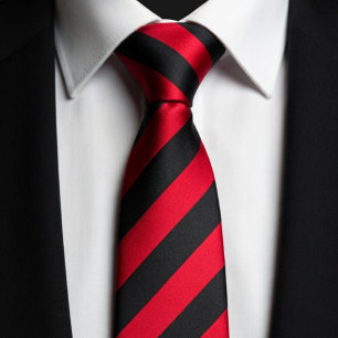 Black Red Combination Tie