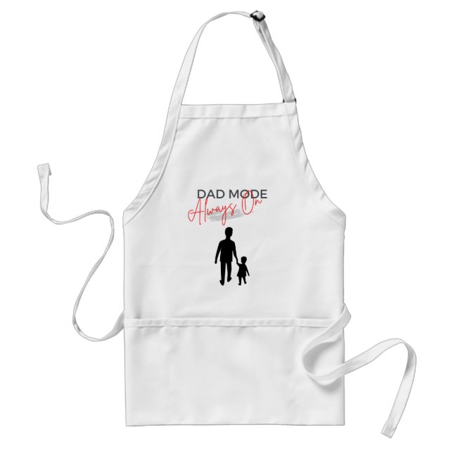 Black Red Dad Mode Always On Apron (Front)