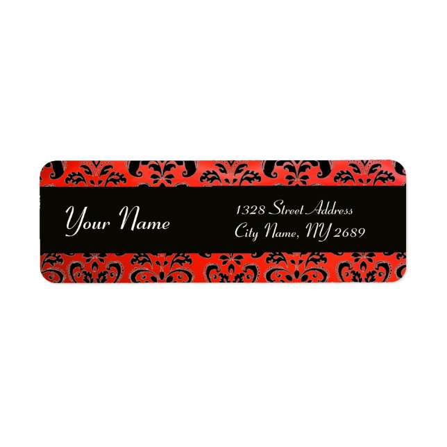 BLACK  RED  DAMASK (Front)