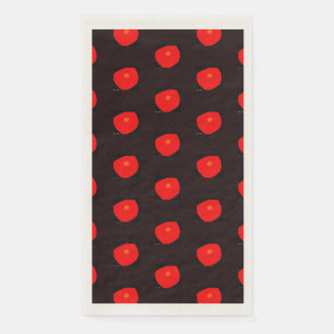 Black & red floral Paper Napkin