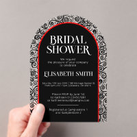 Black Red Flourish Dark Gothic Witch Bridal Shower