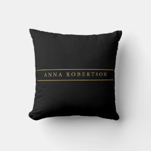 Black Red Gold Colours Professional Chic Minimalis Cushion