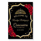 Black Red Gold Quinceanera Welcome
