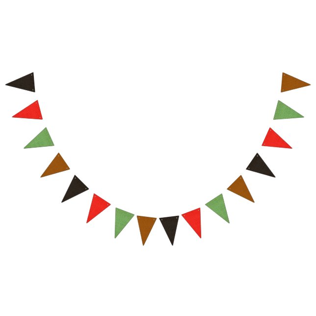 Black, Red, Green and Brown Bunting (All)