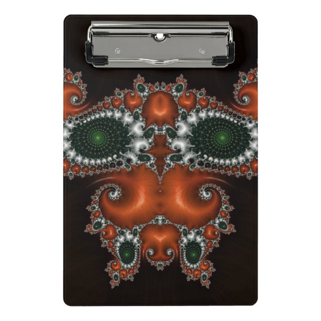 Black, Red, Green and White design Mini Clipboard (Front)
